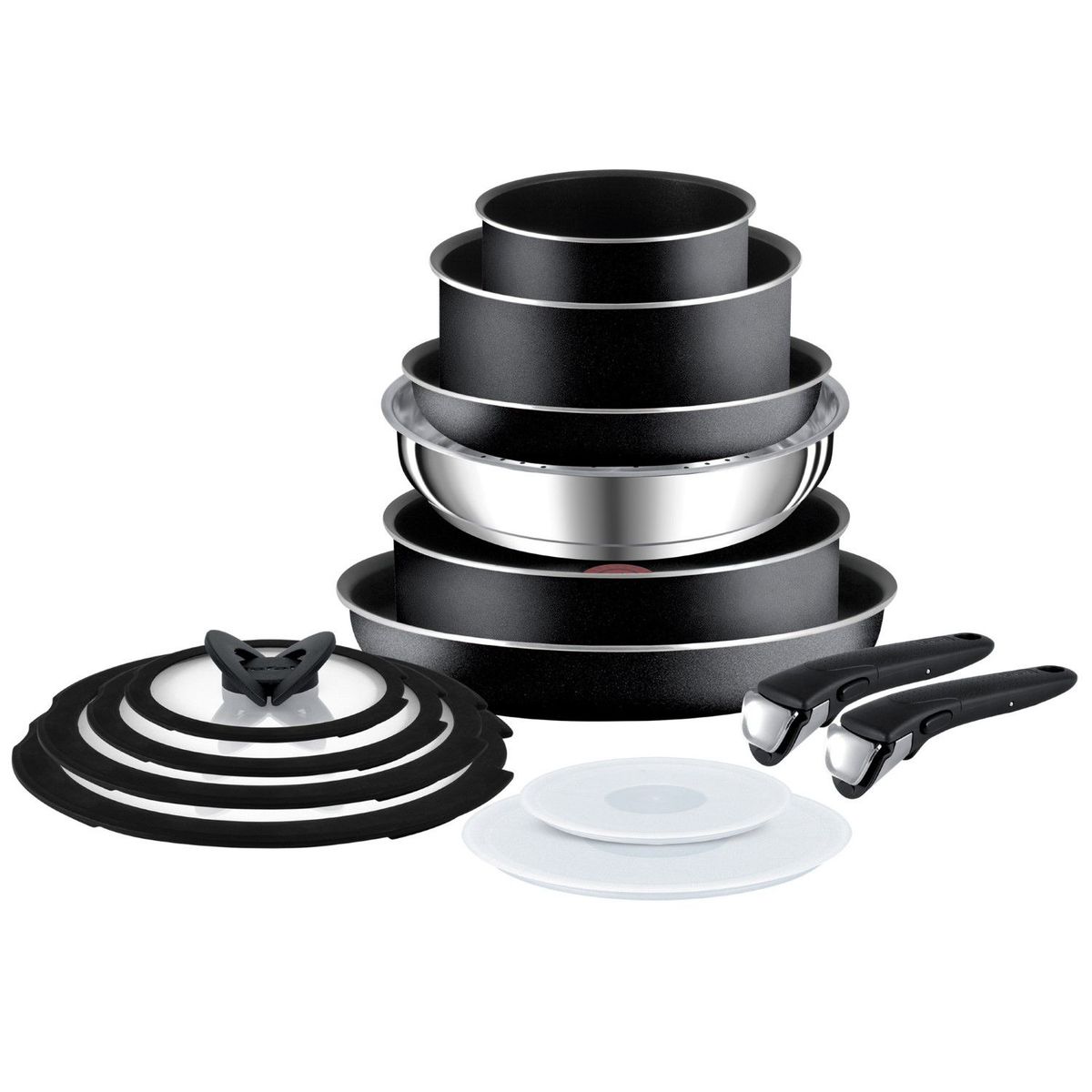 T-FAL - Juego de Ollas TEFAL Aluminio 14 Piezas Ingenio