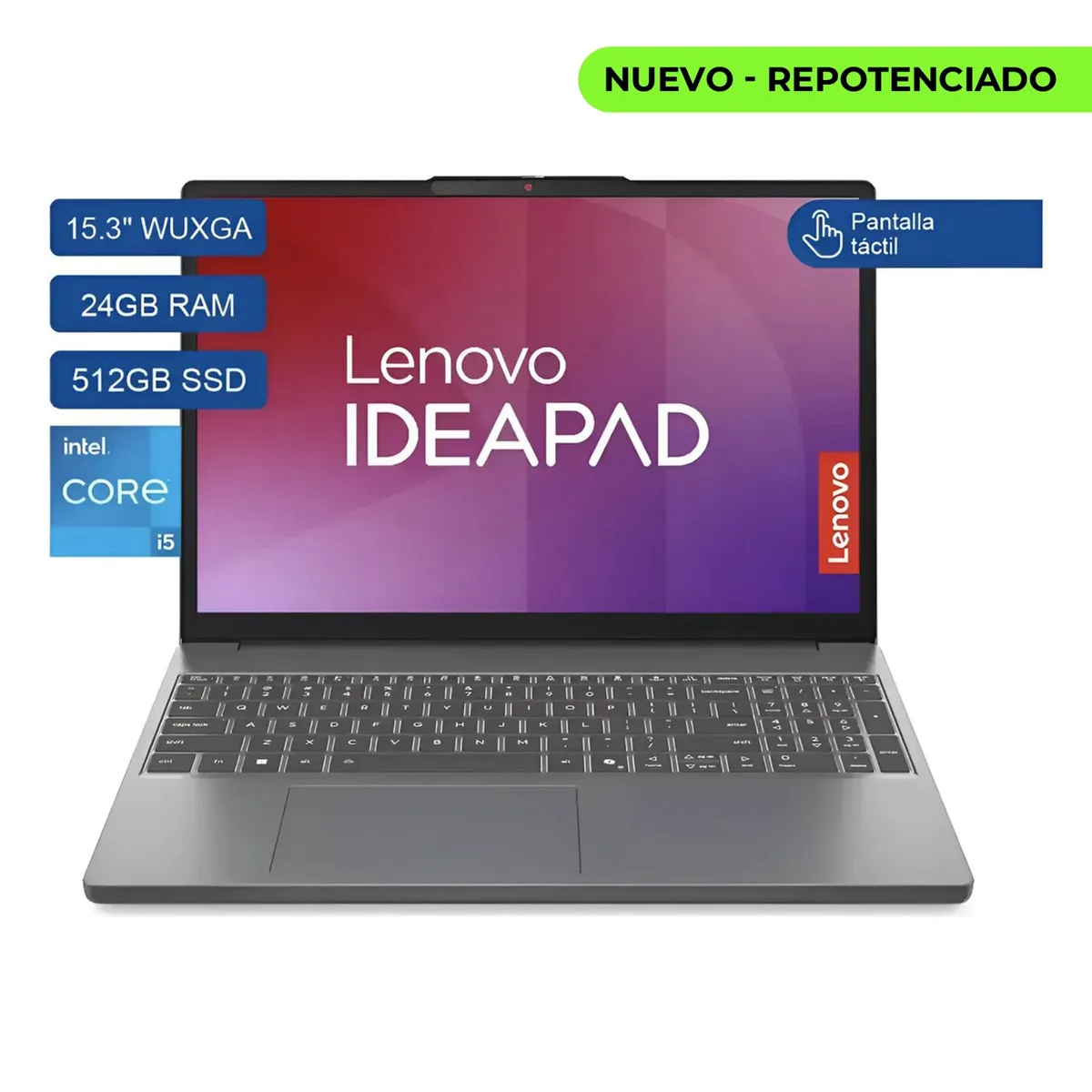 Lenovo - Portátil Lenovo 15 Ideapad Slim3 Táctil Corei5 - 24gb-512gb