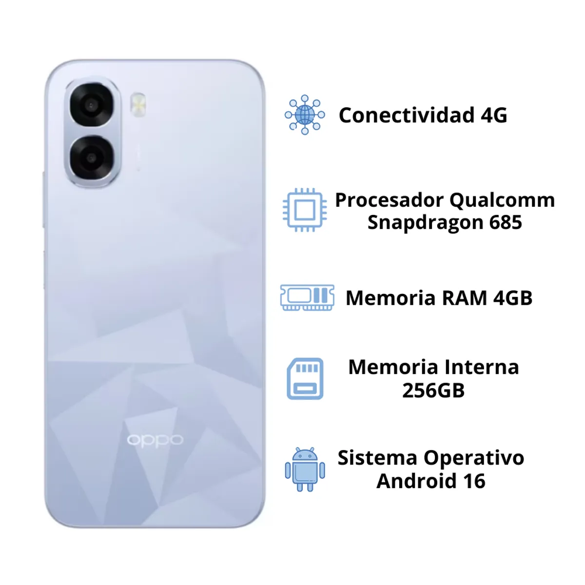 OPPO - Celular Oppo A6k 256GB 4GB - Gris