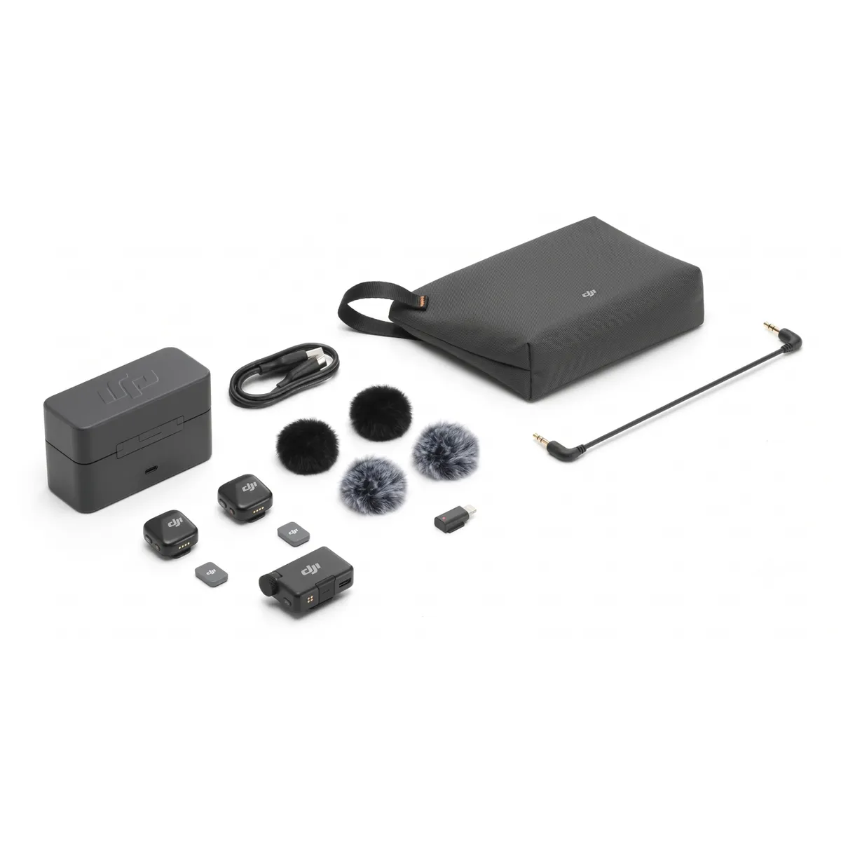 AUDIO PRO - DJI Mic Mini — Sistema de Micrófonos Inalámbricos - 2 TX + 1 RX + Estuche de Carga