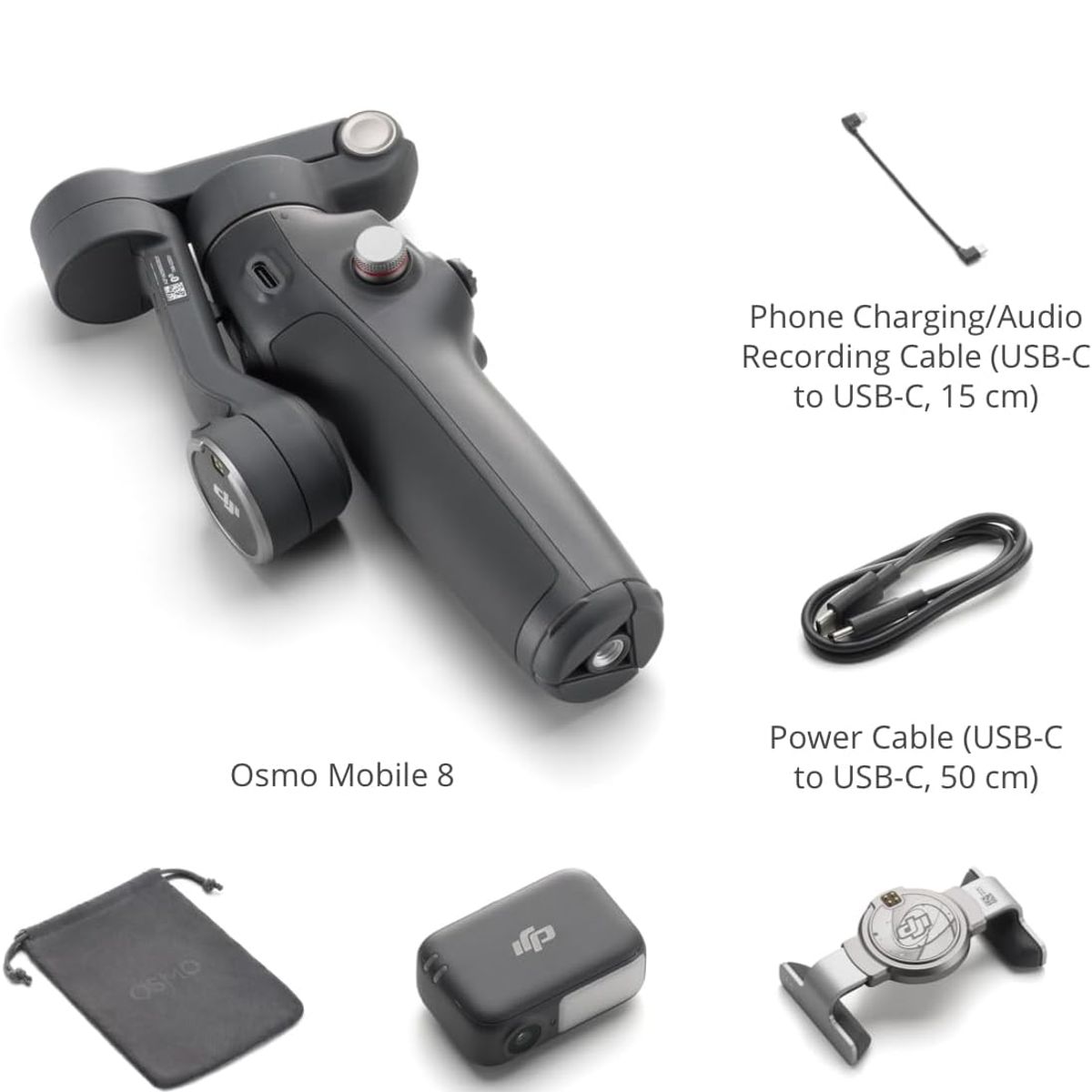 AUDIO PRO - DJI Osmo Mobile 8 – Gimbal 3 Ejes para Smartphone con Seguimiento Inteligente
