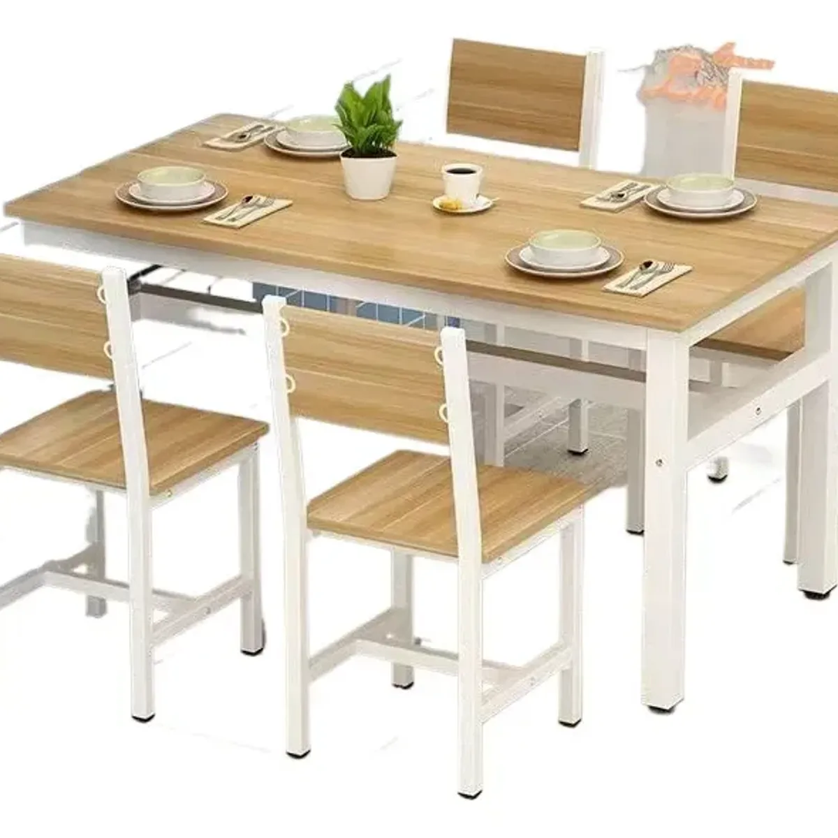 ANYHOGAR - Modern Dinning Table with 4Chairs Sets for Dinning Room
