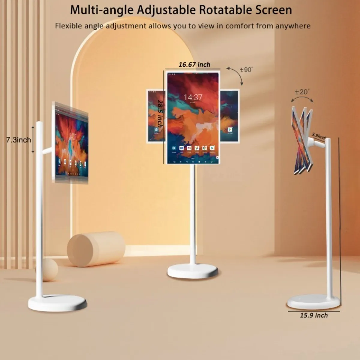 ZHOPI CO - Pantalla Inteligente 24 Pulgadas HD Soporte Incluido Portatil