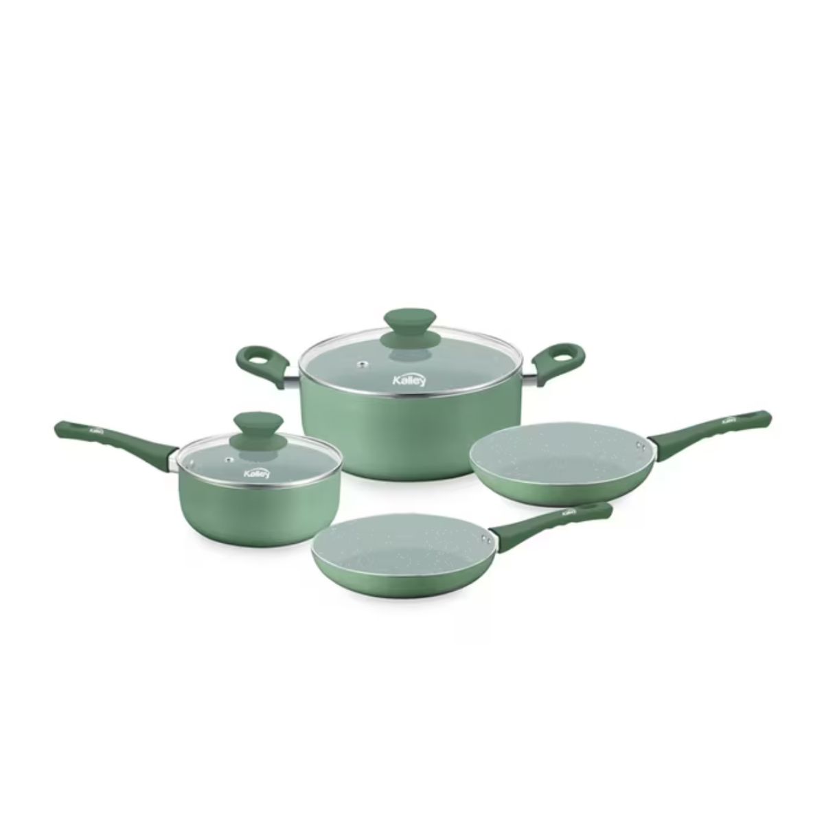 KALLEY - Batería de Cocina K-JOAP Kalley 6 Piezas Antiadherente Verde