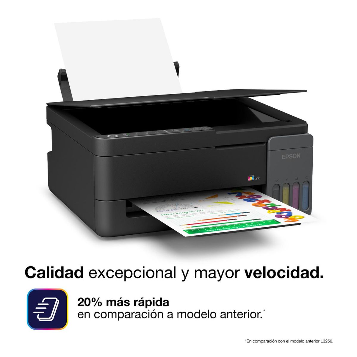 EPSON - Impresora Multifuncional Epson EcoTank L3351 a color inalámbrica Negra y Gris