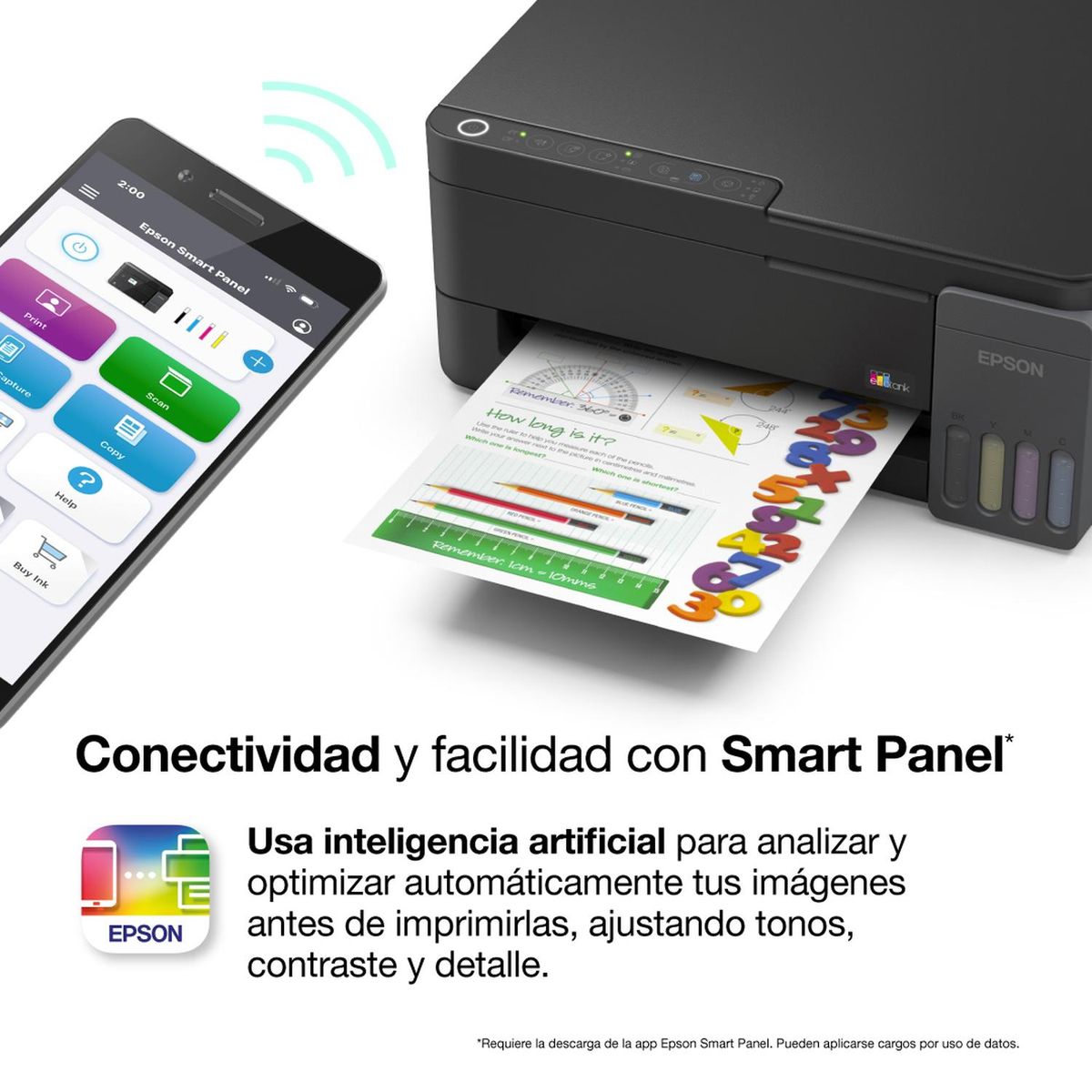 EPSON - Impresora Multifuncional Epson EcoTank L3351 a color inalámbrica Negra y Gris