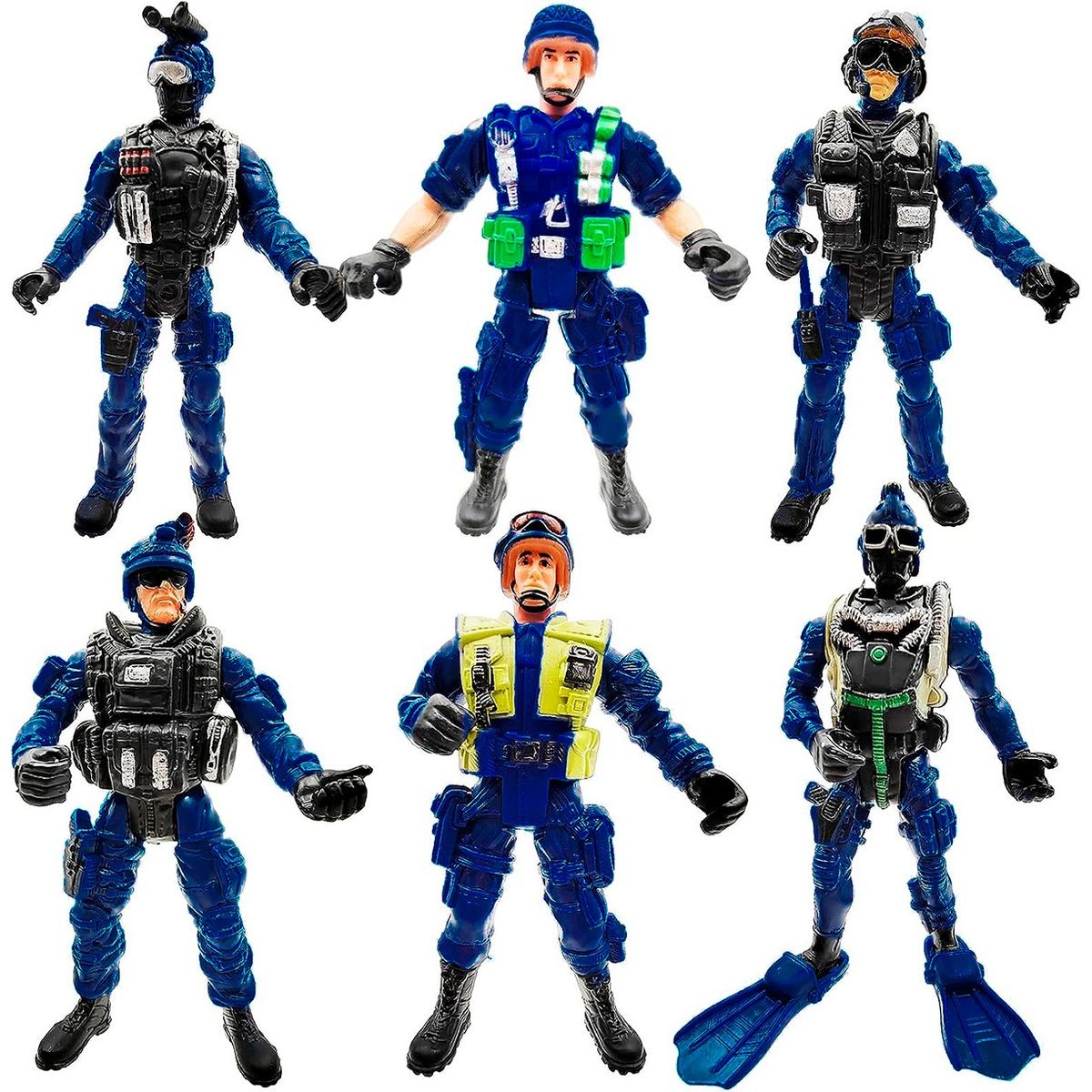 GENERICO - Figuras de Acción Articuladas Dayotoys Fuerzas Especiales SWAT X6 Niños