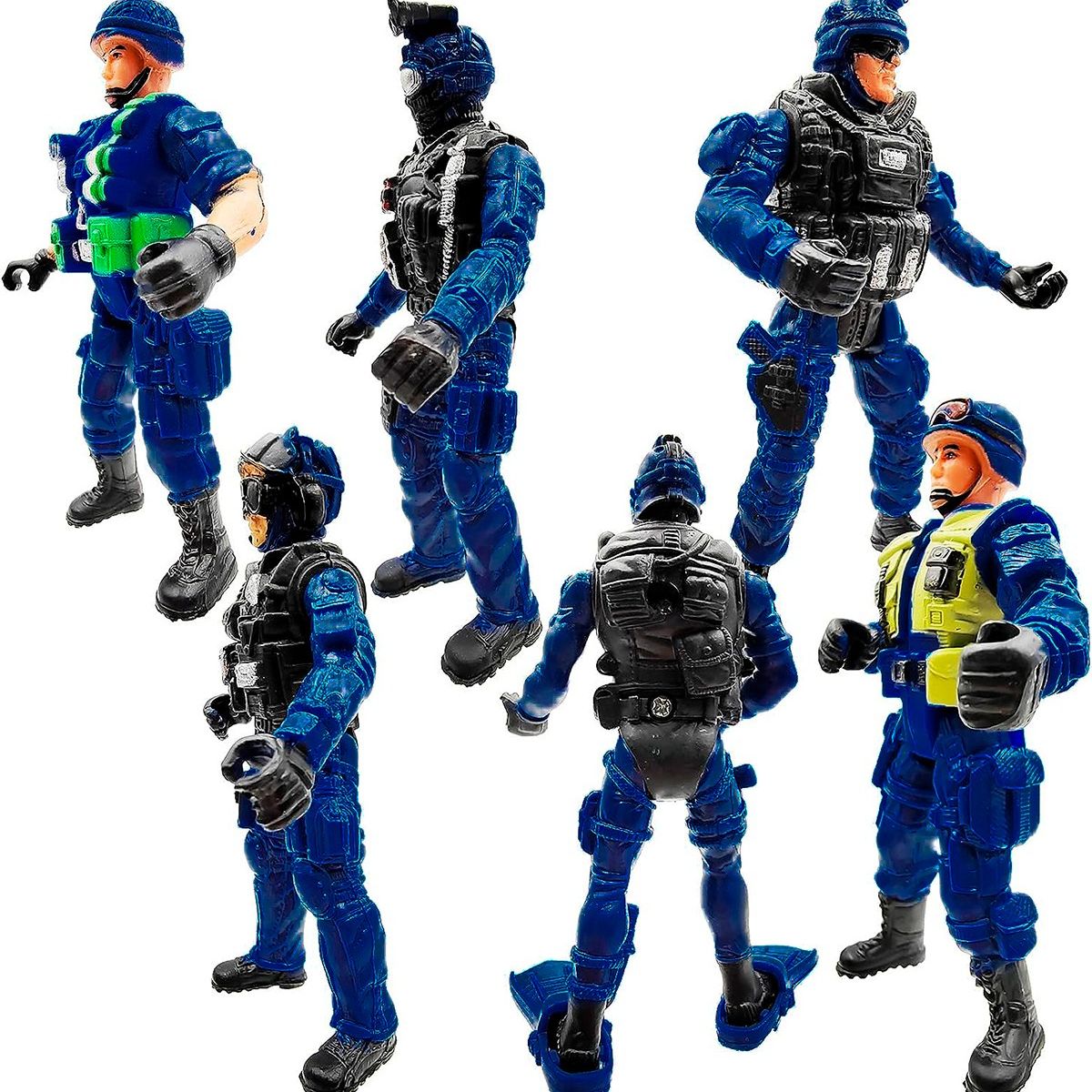 GENERICO - Figuras de Acción Articuladas Dayotoys Fuerzas Especiales SWAT X6 Niños
