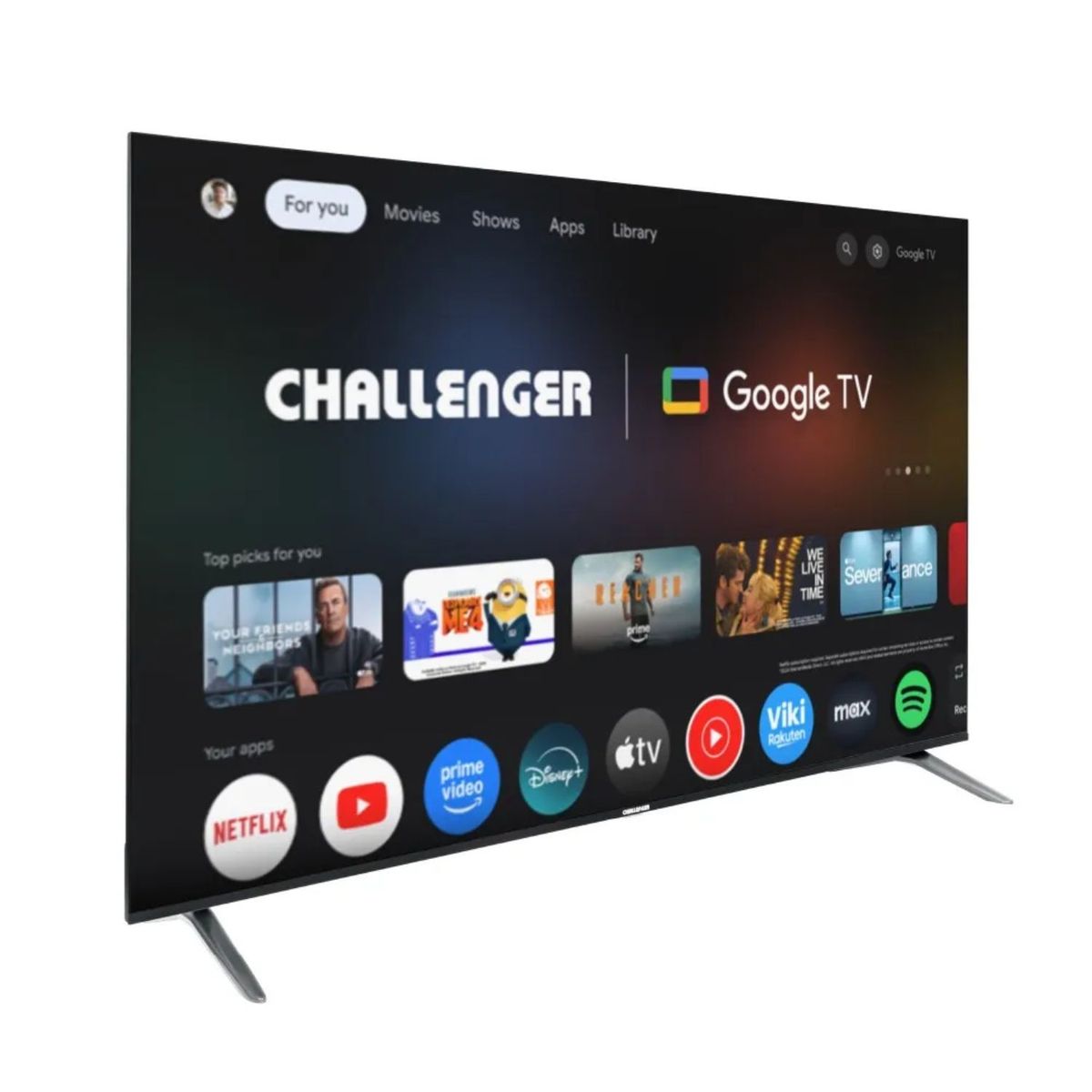 CHALLENGER - Televisor CHALLENGER 75 4K Smart TV QLED 75TG4770 Google TV