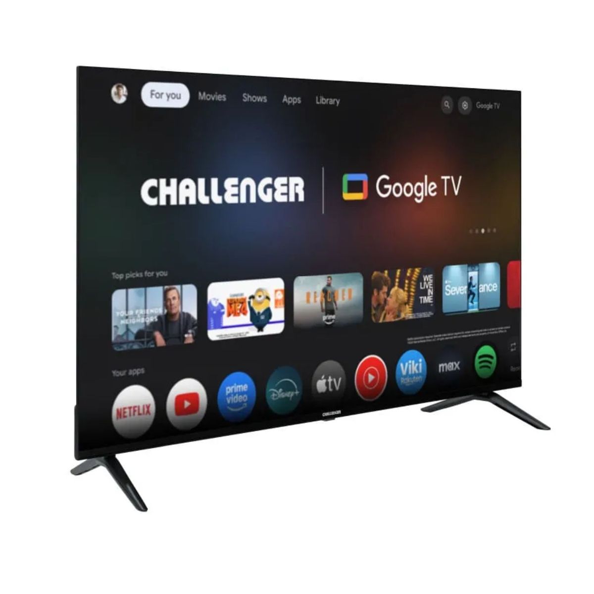 CHALLENGER - Televisor CHALLENGER 55 4K Smart TV LED 55TG2771 Google TV