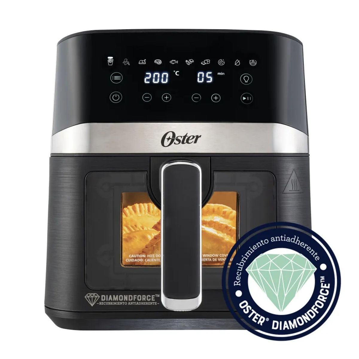 OSTER - Freidora De Aire Oster 4 Litros Digital CKSTAF40WDDL Con 10 Programas Automáticos
