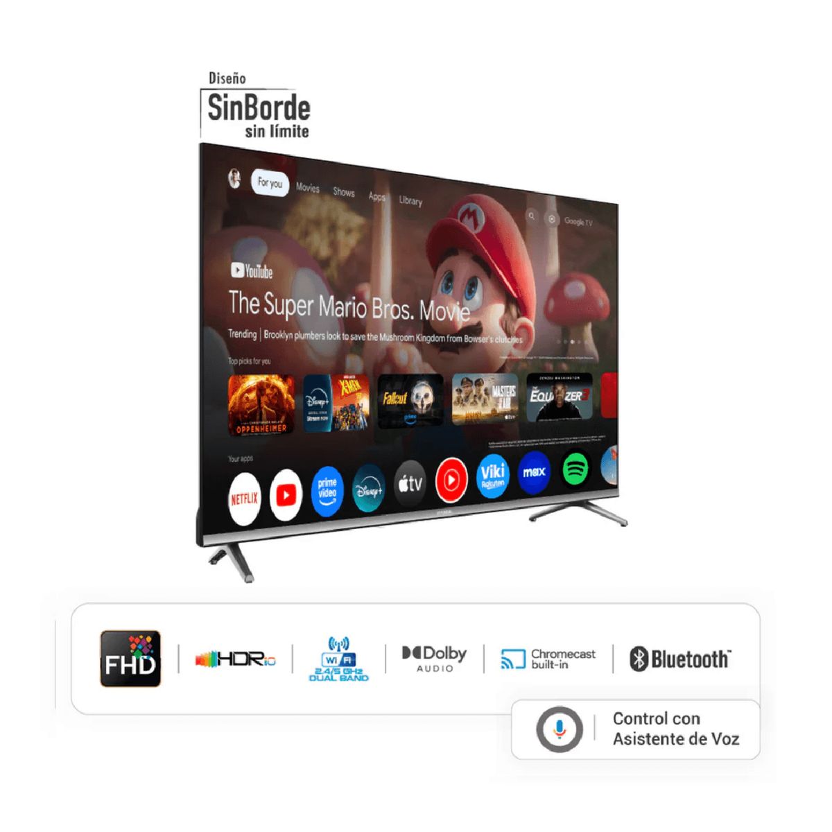 HYUNDAI - Televisor Hyundai 40 101 cm Full HD QLED Google TV HYLED4029QG