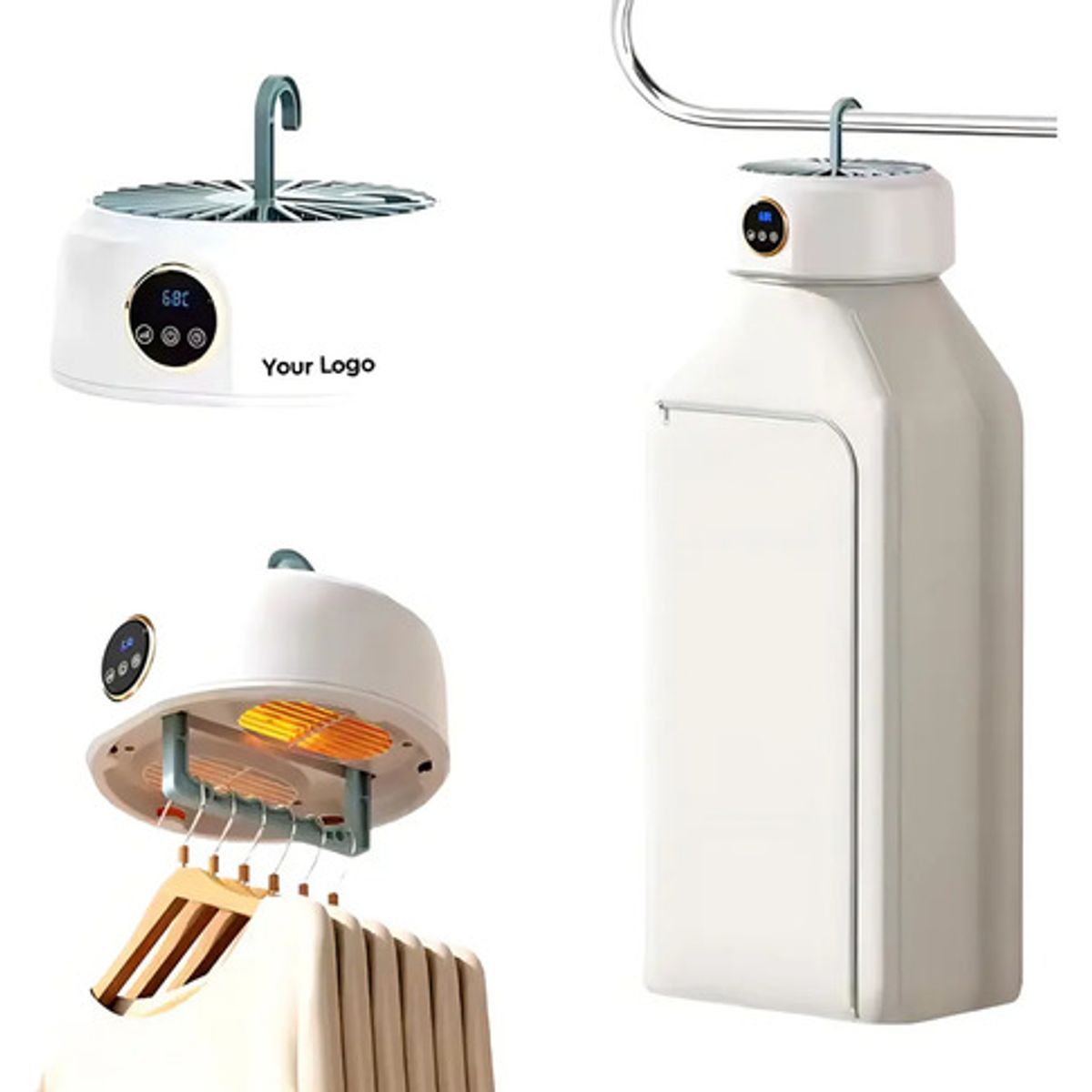 GENERICO - Secadora Ropa Eléctrica Portátil Derocha Esteriliza Aire Caliente Compacta Diseño 1 0v