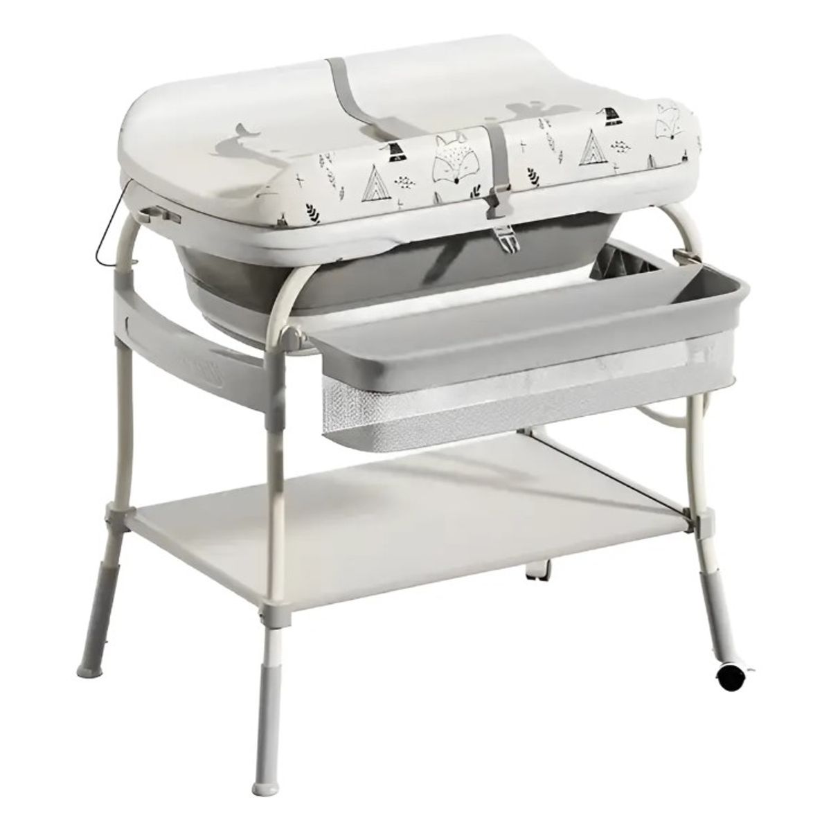 FRAGOLA KIDS - Bañera Bebe Con Cambiador Soporte Niño Niña Termometro