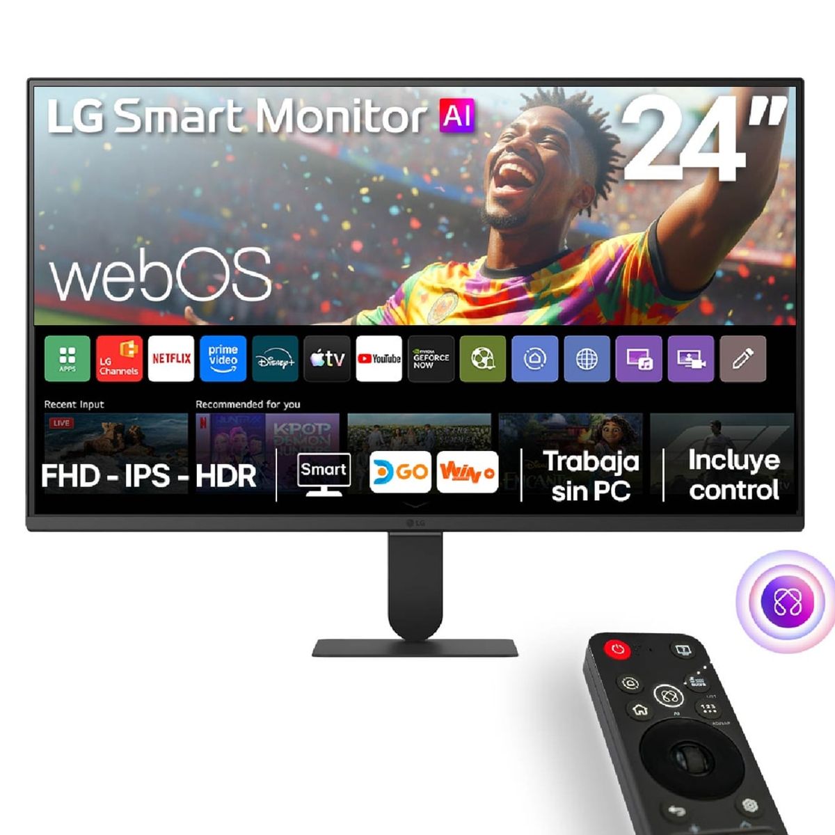 LG - Monitor LG Smart AI 24 Full HD IPS