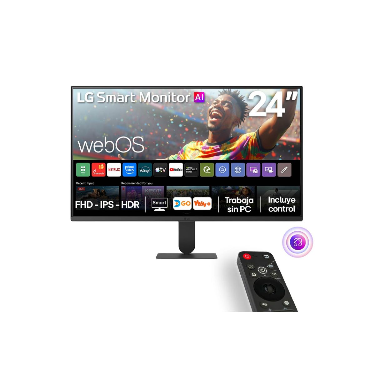 LG - Monitor LG Smart AI 24 Full HD IPS