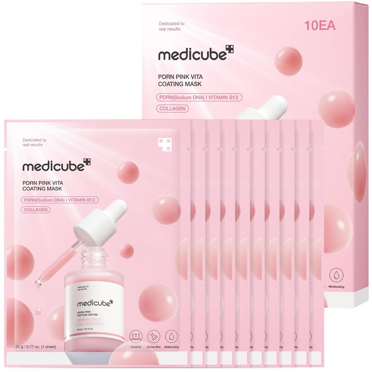 MEDICUBE - Medicube Salmon DNA PDRN Pink Vitamin Sheet Mask 10EA