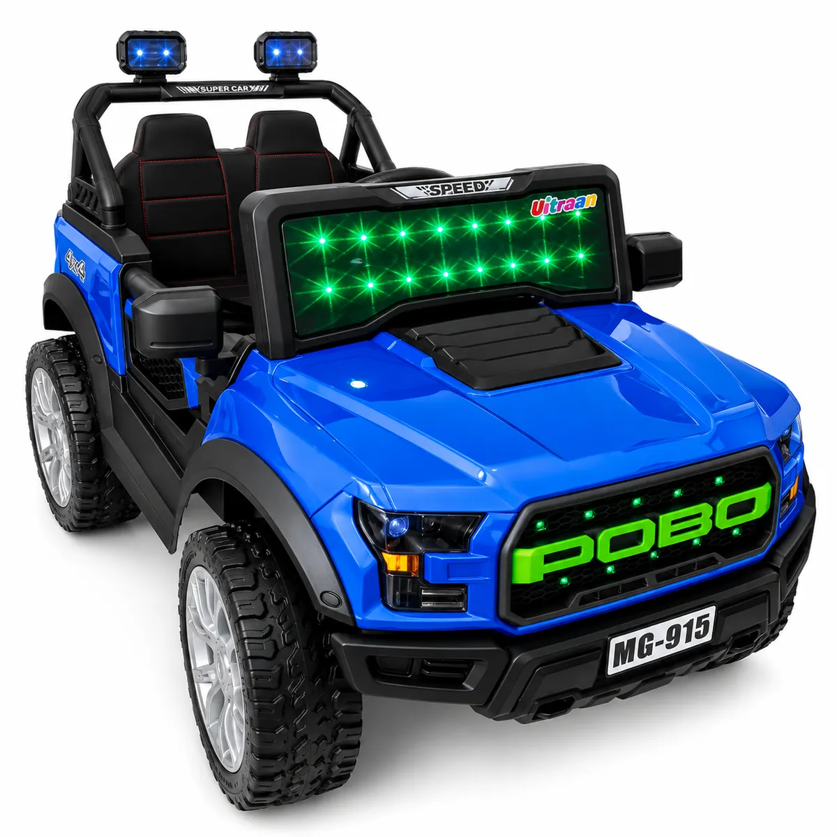 BEBE - Carro Eléctrico Infantil 12V para 2 Niños con Control Remoto y Luces LED