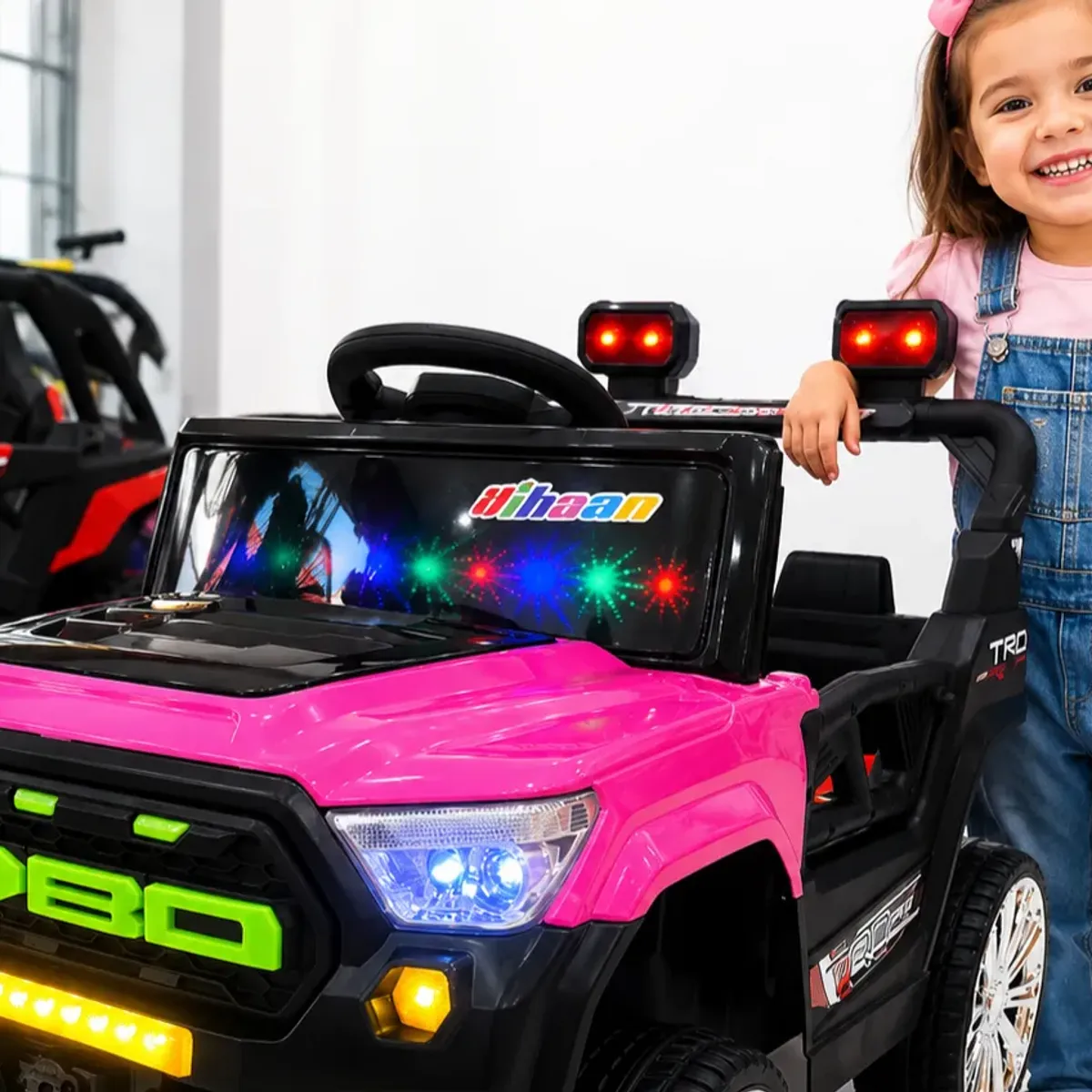 GENERICO - Carro Eléctrico Infantil 12V para 2 Niños con Control Remoto y Luces LED