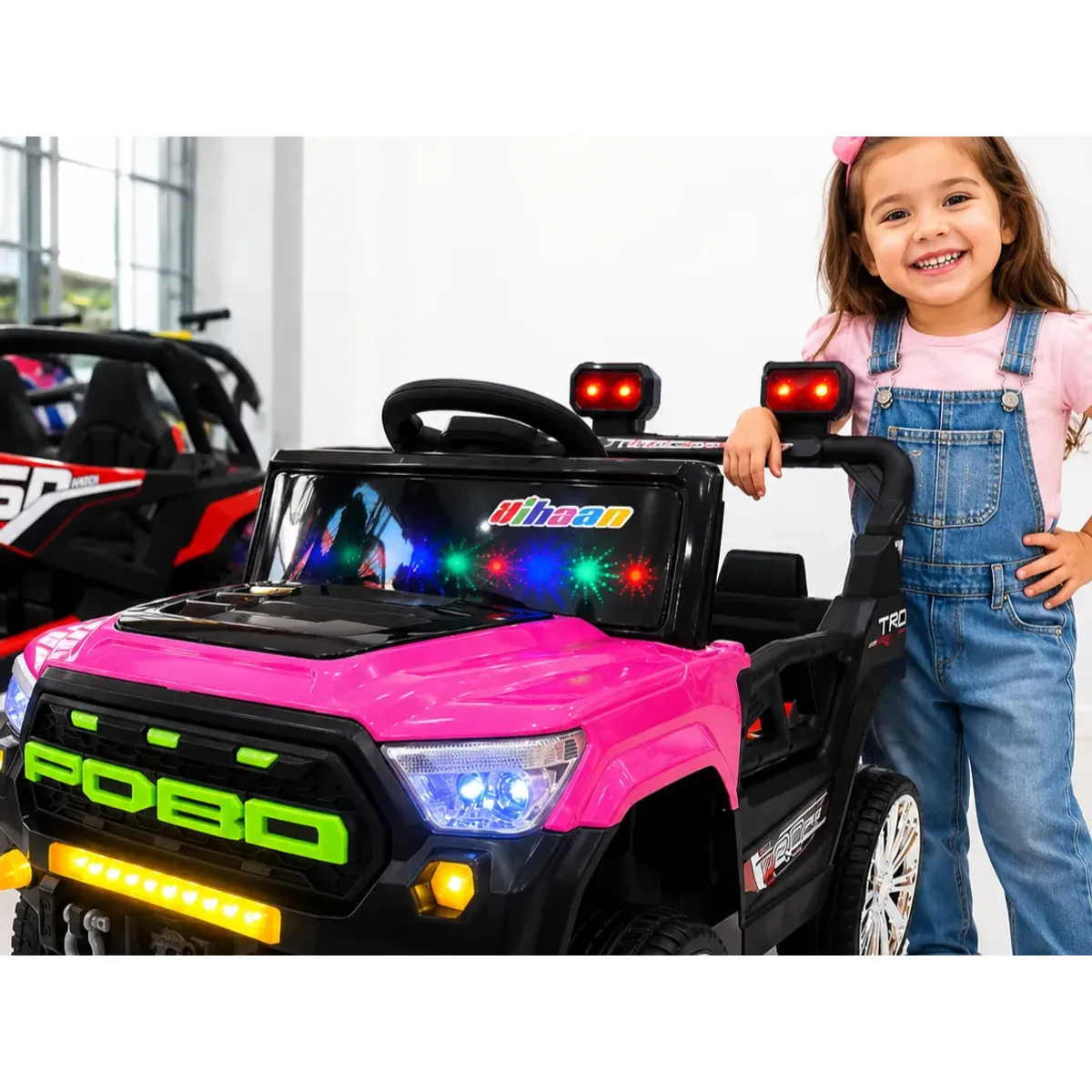 GENERICO - Carro Eléctrico Infantil 12V para 2 Niños con Control Remoto y Luces LED