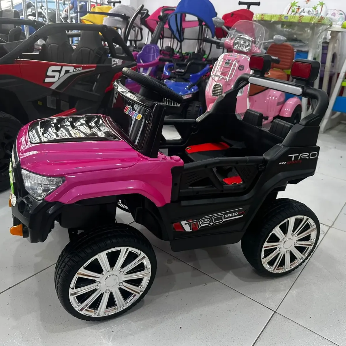 GENERICO - Carro Eléctrico Infantil 12V para 2 Niños con Control Remoto y Luces LED