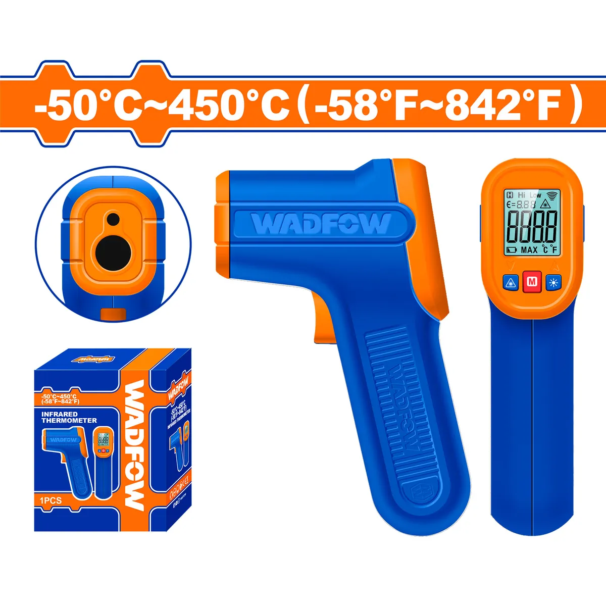 WADFOW - Termometro infrarrojo 50 a 450 grados WNT6501