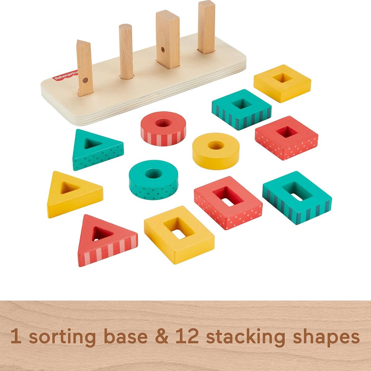 FISHER PRICE - Juego Clasificador Torre de Formas para Bebés Fisher Price