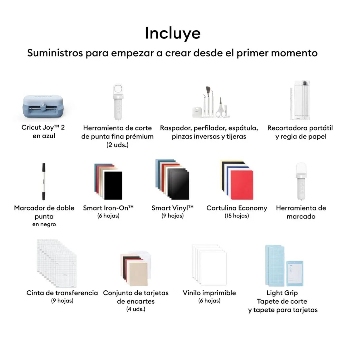 CRICUT - Plotter inteligente Joy 2 Blue Incluye Herramientas
