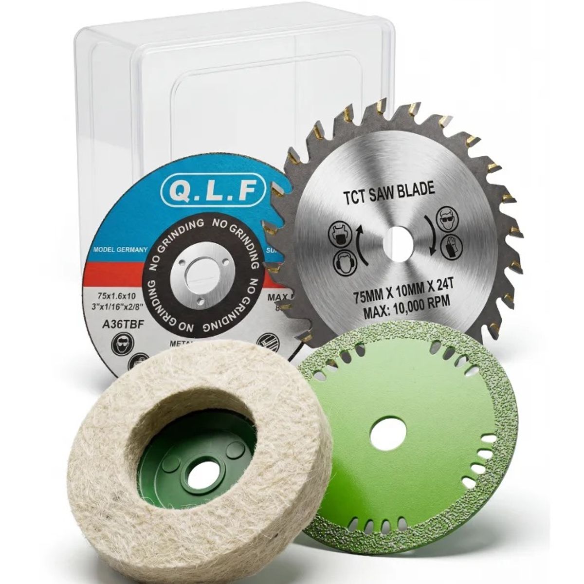TELEVENTAS COM - Set de Discos para Pulidora Angular 76 mm x 4 Piezas Multifunción