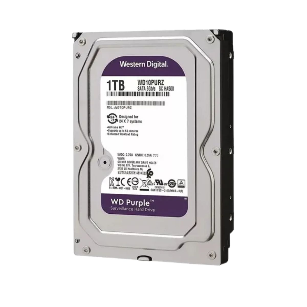 WESTERN DIGITAL - Disco Duro 1tb Purple Western Digital Dvr Vigilancia