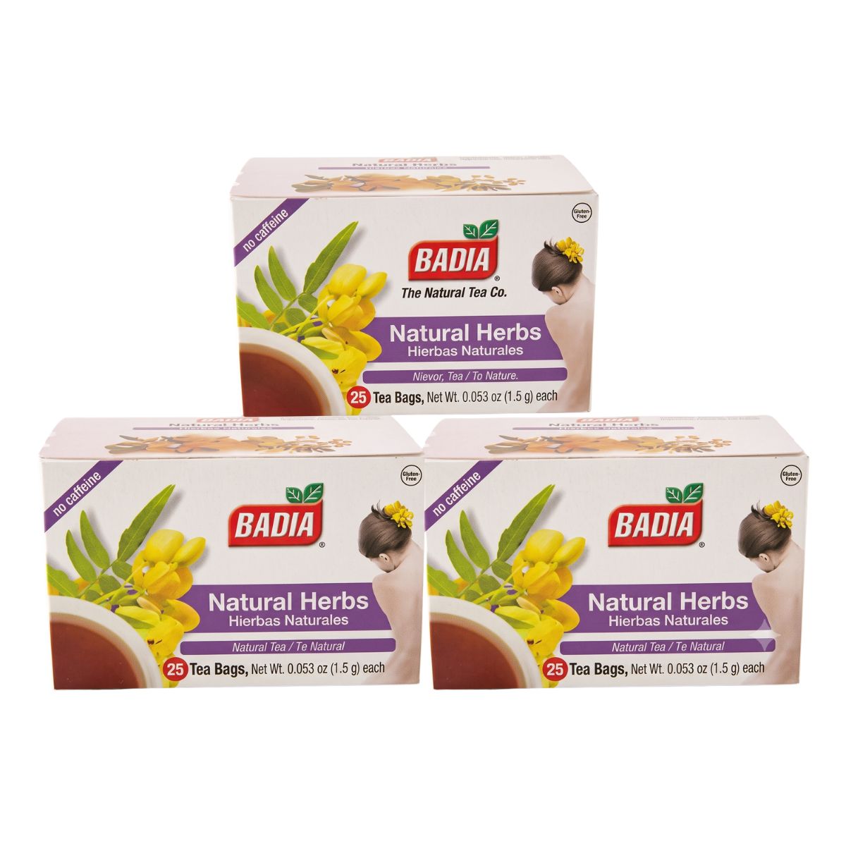 BADIA - Té badia x25 tizanas 3 cajas - té de hierbas naturales