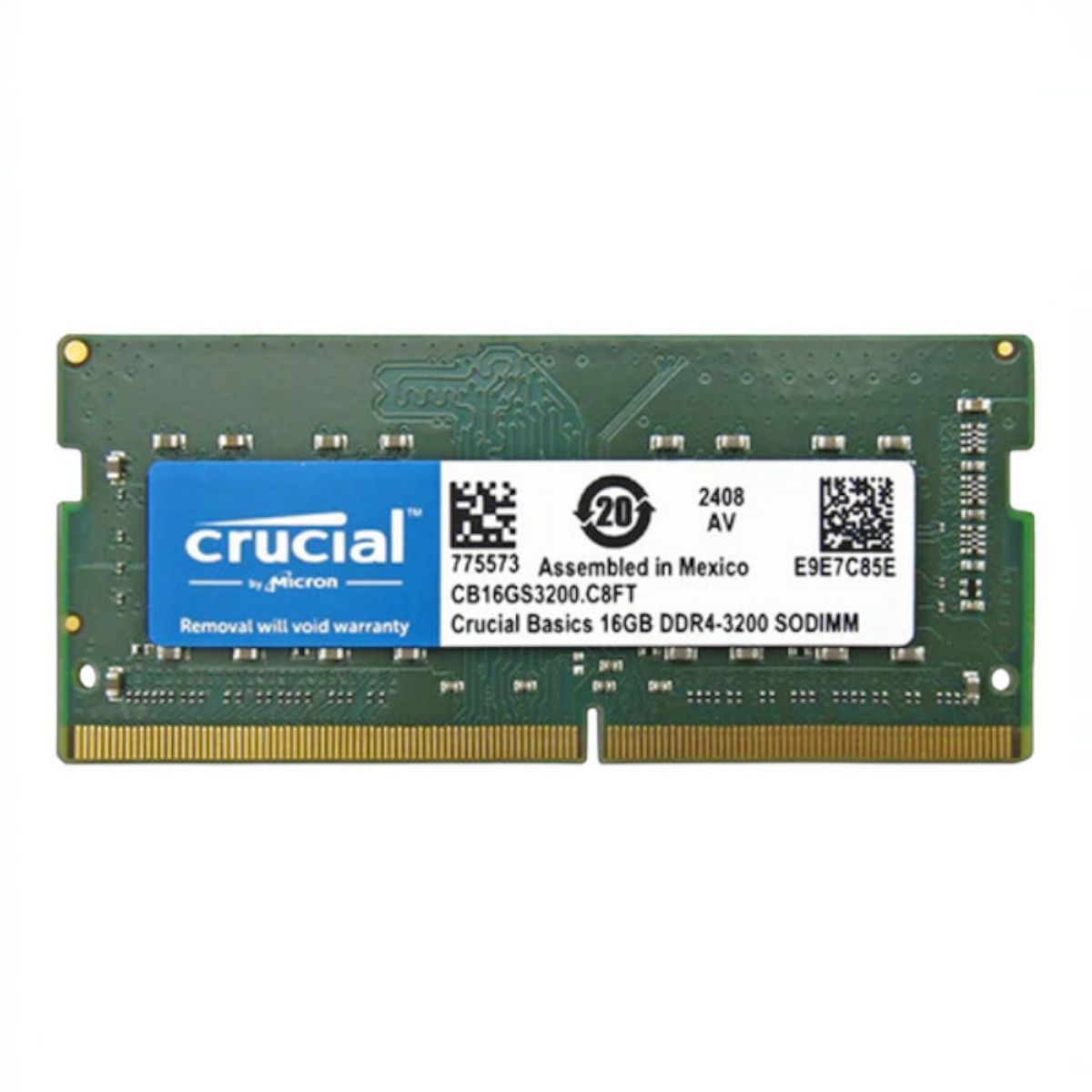CRUCIAL - Memoria Crucial DDR4 SODIMM 16GB 3200 MHz