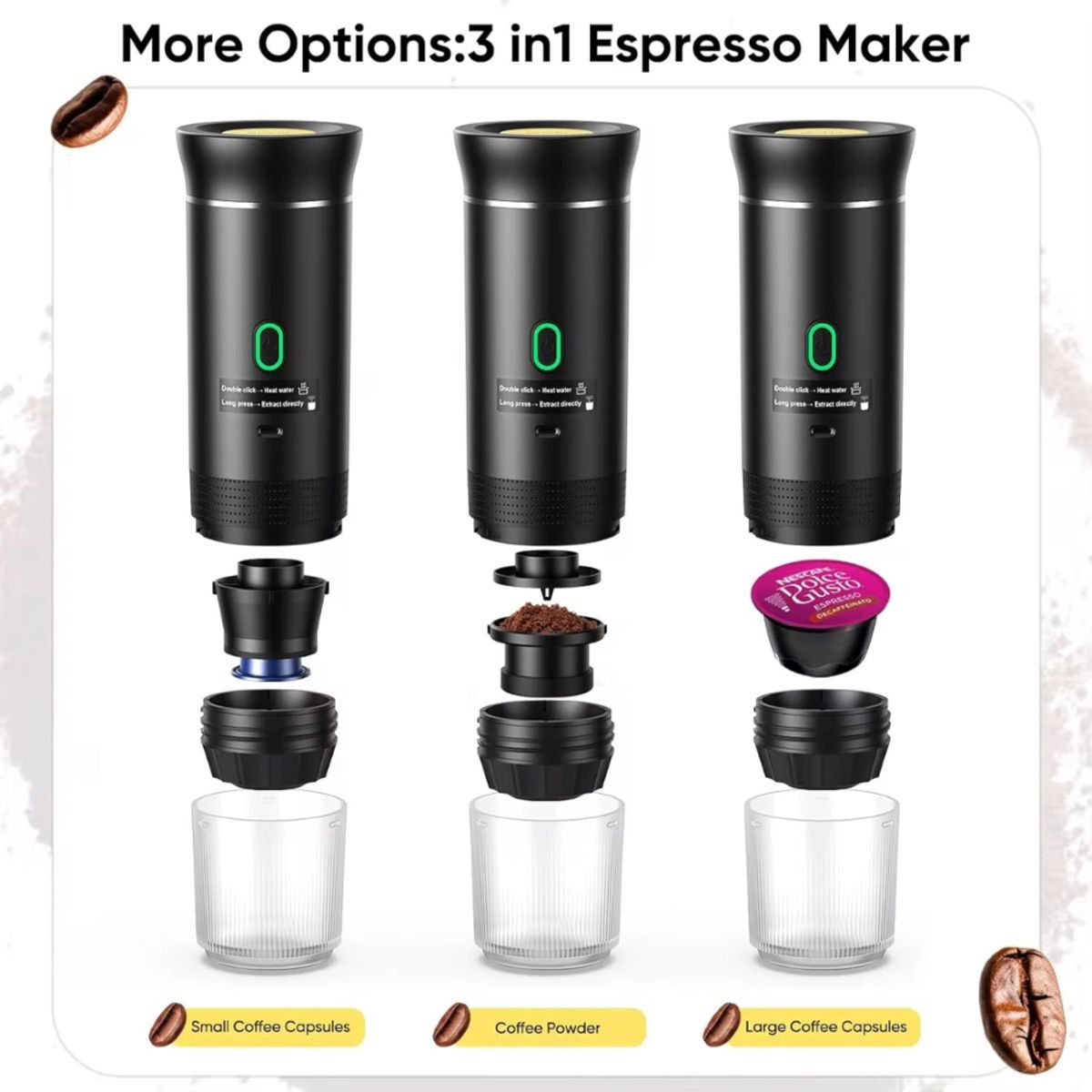 AMERICAN GENERICS - CAFETERA ESPRESSO PORTATIL RECARGABLE