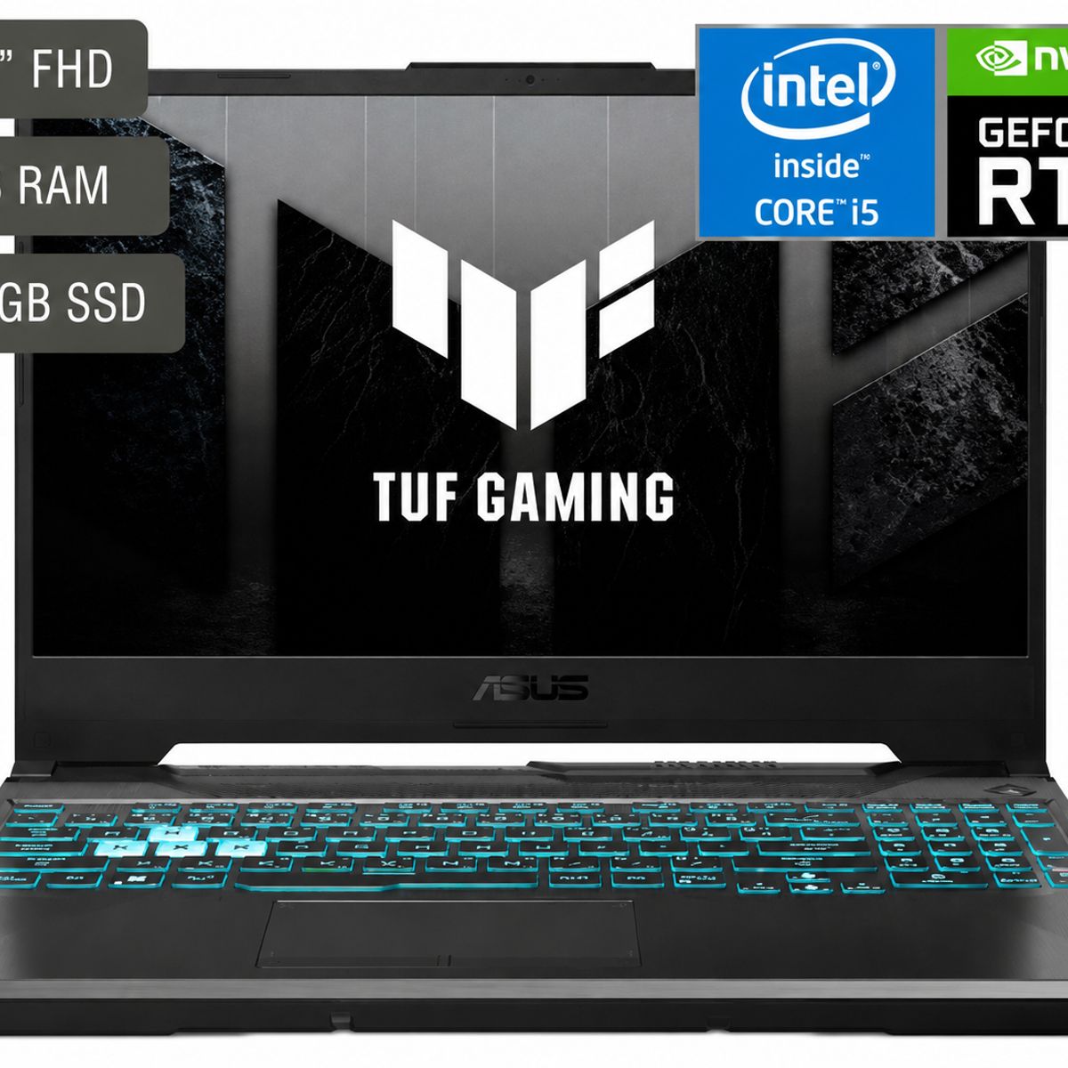 ASUS - Notebook Gamer Asus 15.6 Ips 144hz 8g 512m2 Nvidia Rtx3050 Color Negro