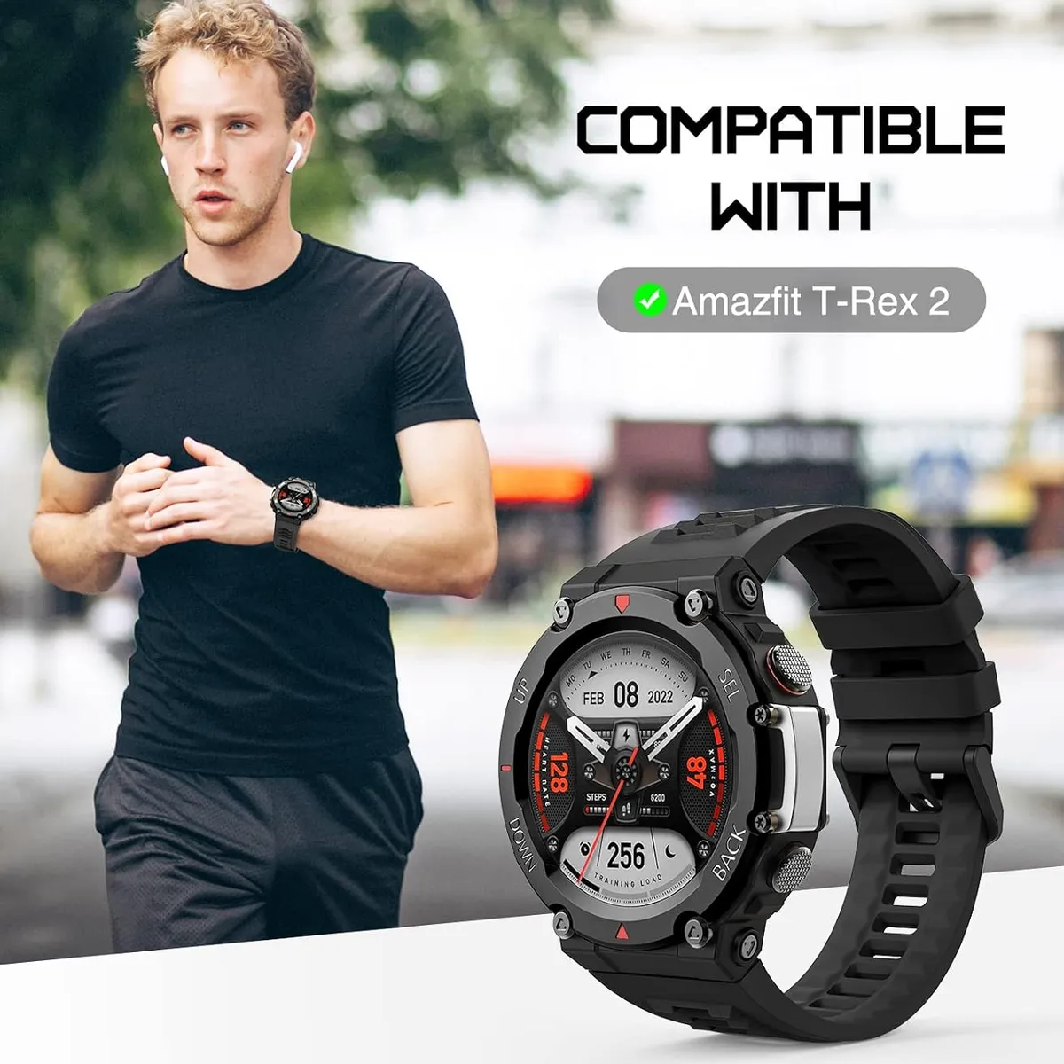 AMAZFIT - Amazfit T-Rex 2 display de 1.39" Negro