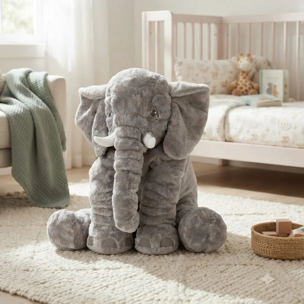 BEBESUNITA - REF JP090 Peluche Elefante Bebe Almohada Gigante 60 Cm