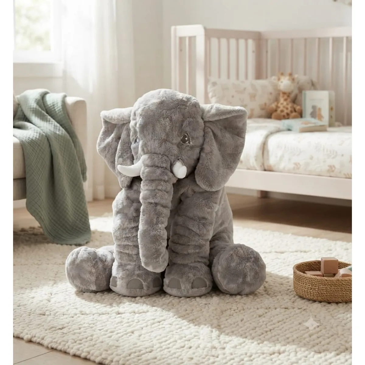 BEBESUNITA - REF JP090 Peluche Elefante Bebe Almohada Gigante 60 Cm