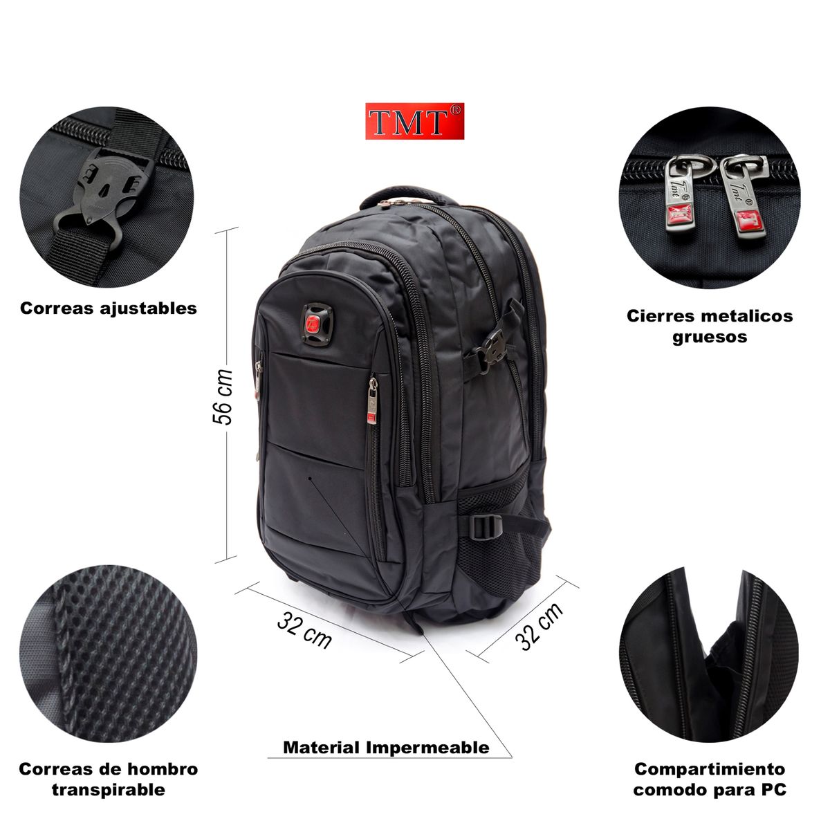 GENERICO - Bolso Morral Tmt 25l Semicamping Impermeable xl