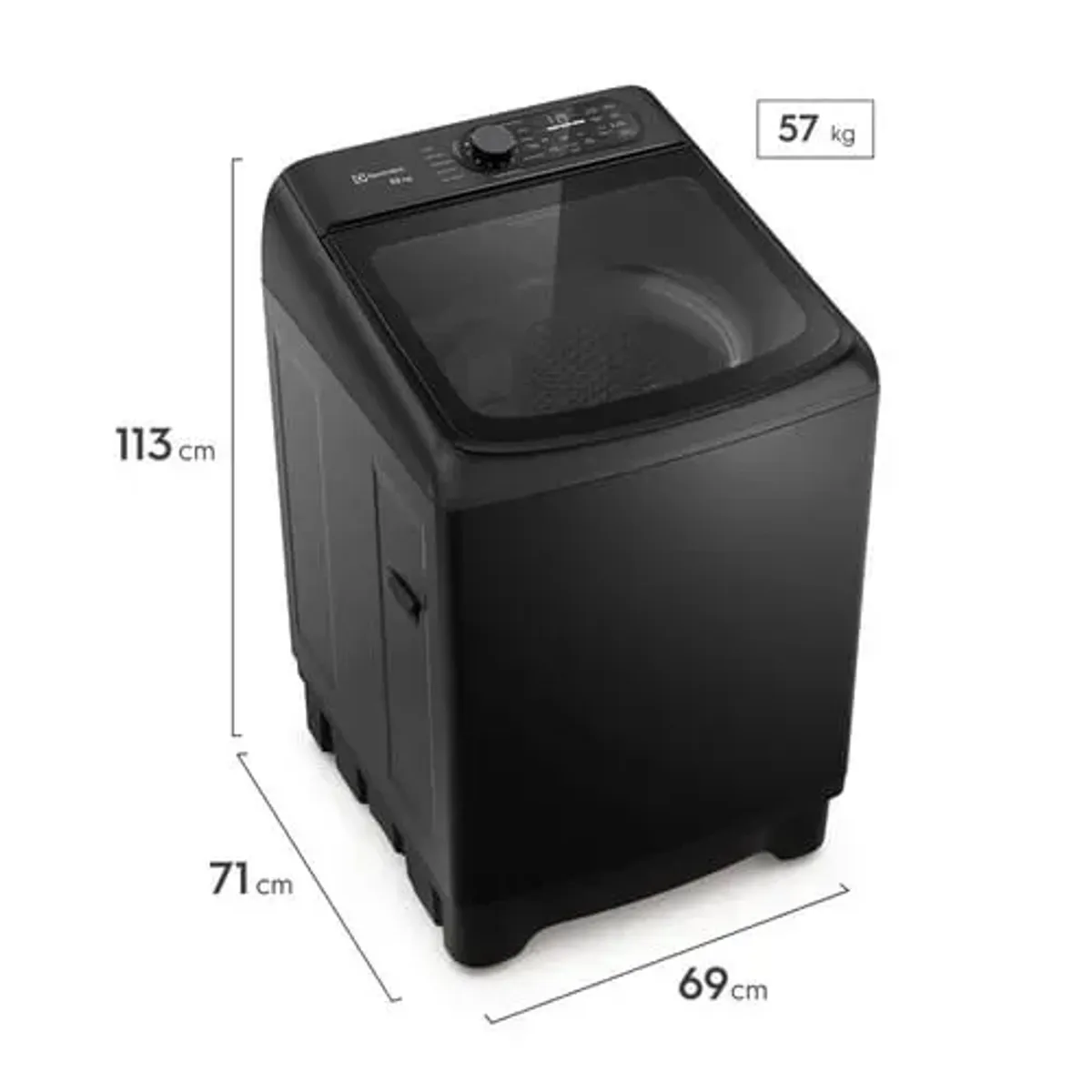 ELECTROLUX - Lavadora Electrolux Carga Superior 22Kg Inverter Jet&clean Negra EWIY22F6XSZB