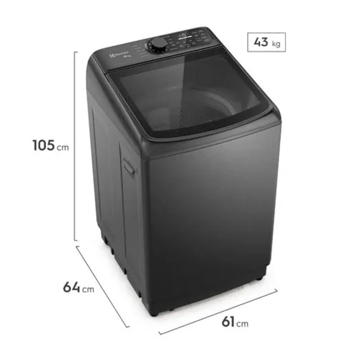 ELECTROLUX - Lavadora Electrolux Carga Superior 15Kg  Jet&clean Gris Ónix EWIY15F6XSZX