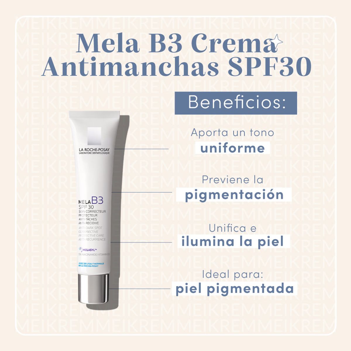 LA ROCHE POSAY - Mela B3 Crema Antimanchas SPF30 x 40ml La Roche Posay EAN: 3337875890113