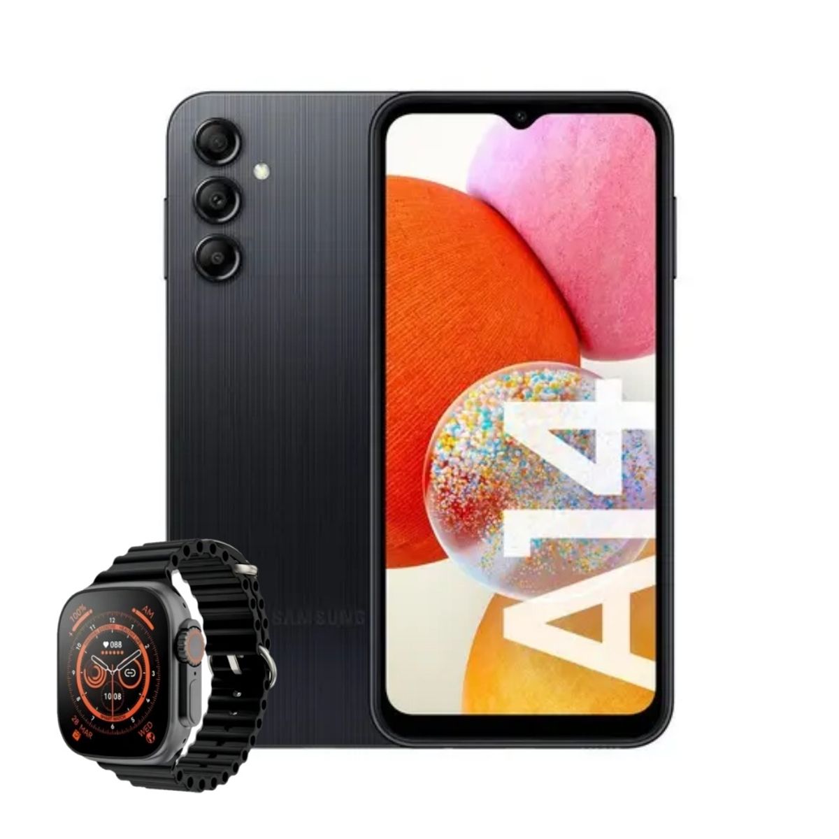 SAMSUNG - Samsung Galaxy A14 128GB 6GB Ram 5G Negro + Smartwatch