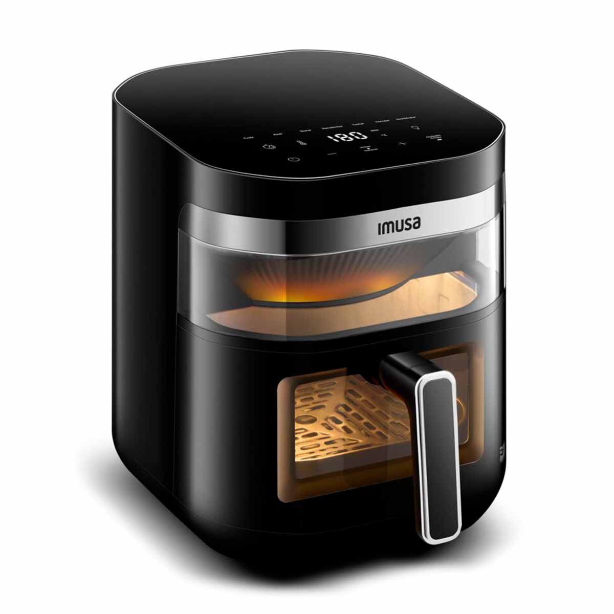 IMUSA - Easy Fry Turbo IMUSA Freidora de Aire, Tecnología Infra-Heat, hasta 2X más rápida, 7L