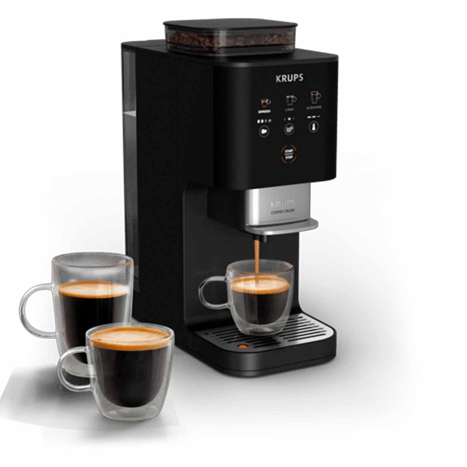 Cafetera automatica compacta KRUPS Coffee Crush Extra con molinillo, 15 Bares
