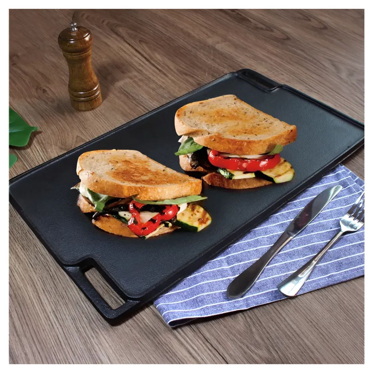 GENERICO - Plancha Asadora Rectangular Sartén Para Asar Carne Parrilla