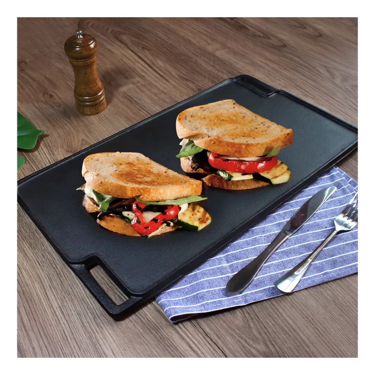 GENERICO - Plancha Asadora Rectangular Sartén Para Asar Carne Parrilla