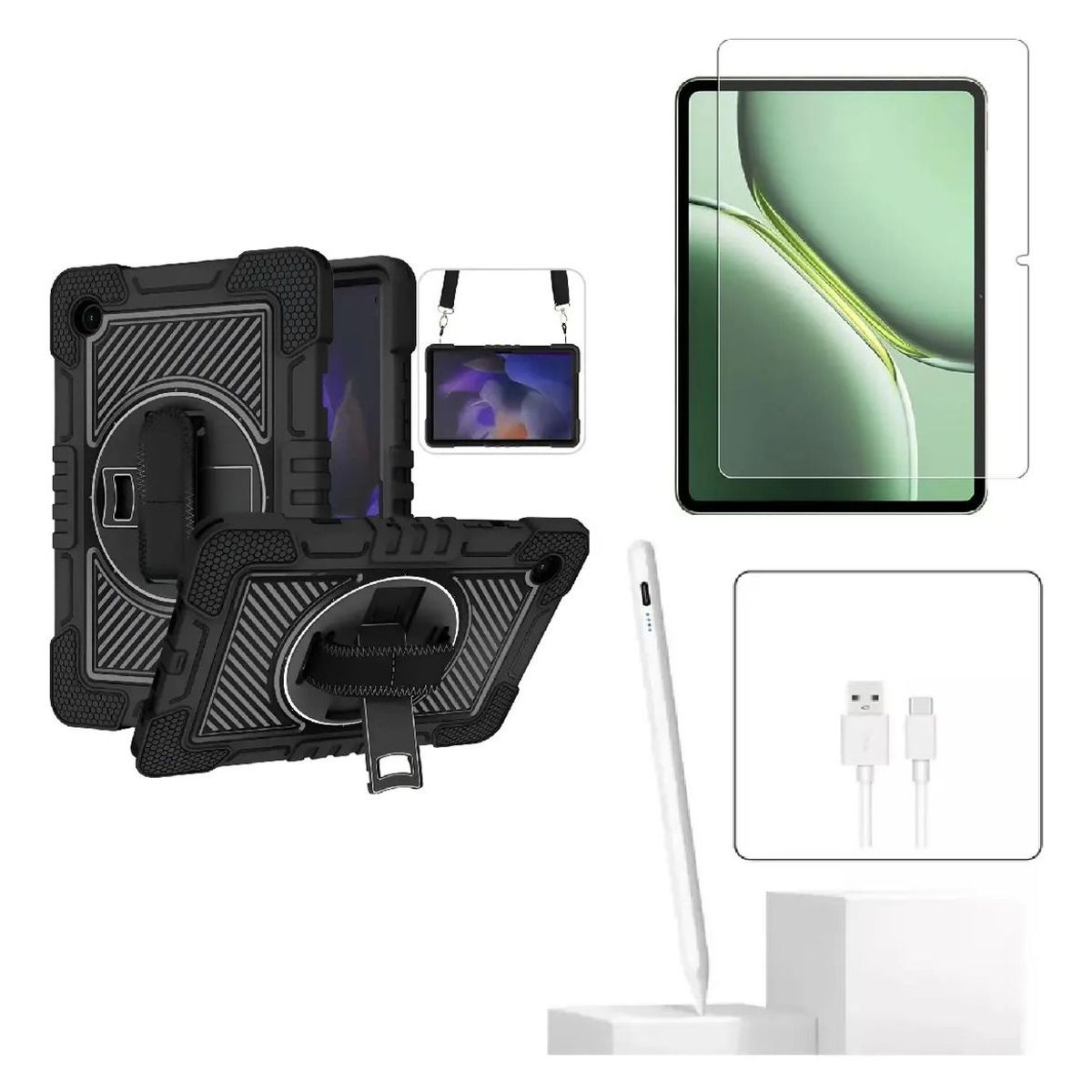 GENERICO - Estuche Antigolpe + Vidrio Templado + Lápiz para Tablet XIAOMI POCO PAD 12.1