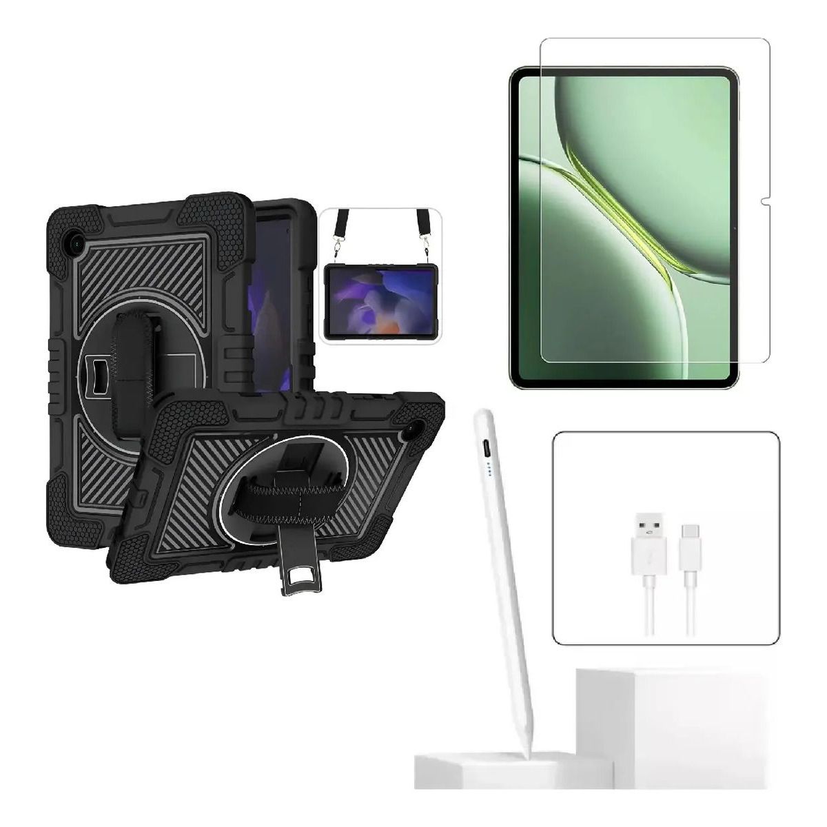 GENERICO - Estuche Antigolpe + Vidrio Templado + Lápiz para Tablet XIAOMI POCO PAD 12.1