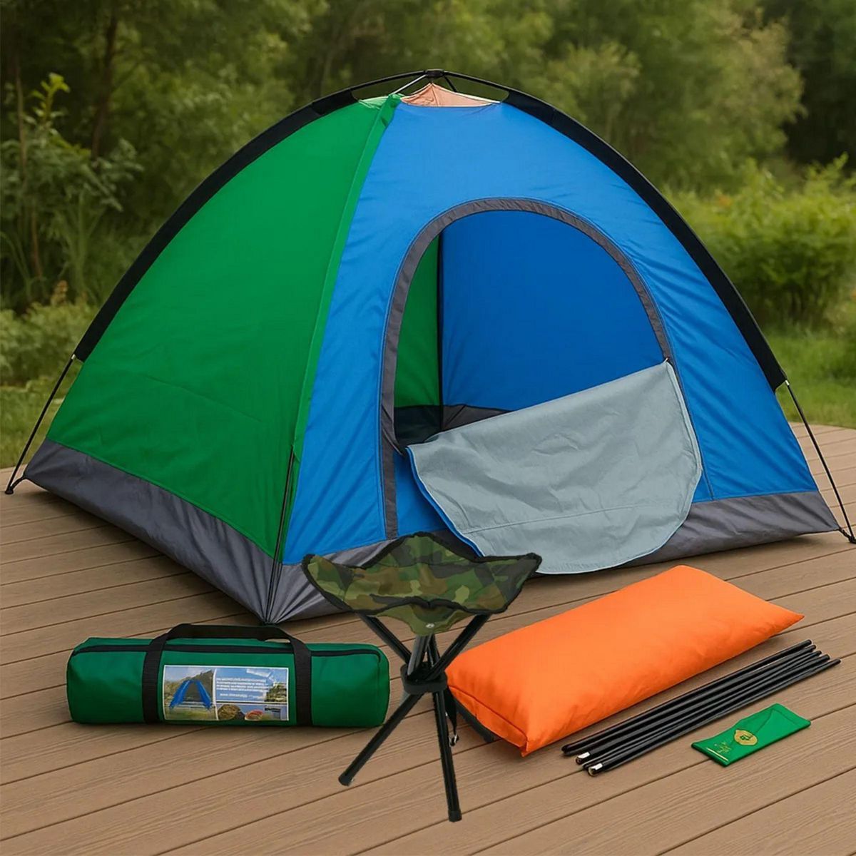 GENERICO - Carpa para Camping 4 Personas Impermeable Acampar