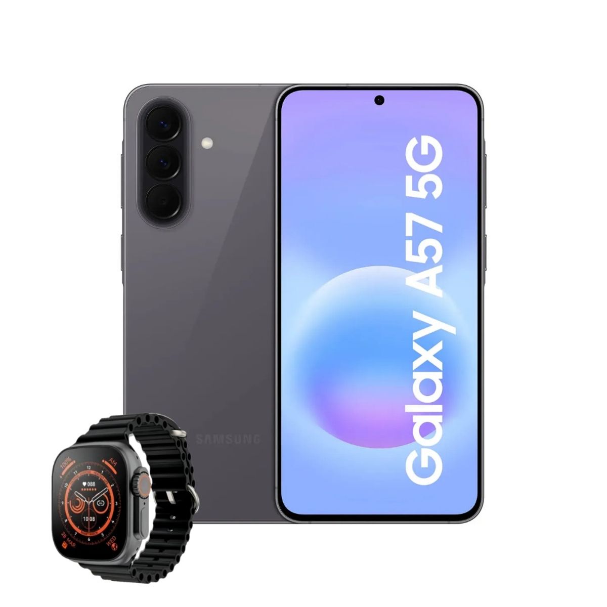SAMSUNG - Samsung Galaxy A57 128GB 8GB Ram 5G Gris + Smartwatch